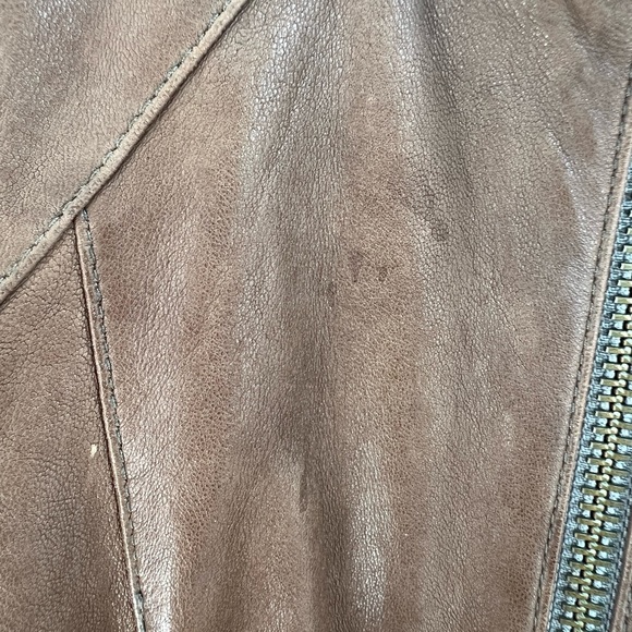 Mackage Brown Leather Jacket, Size S - Picture 6 of 7